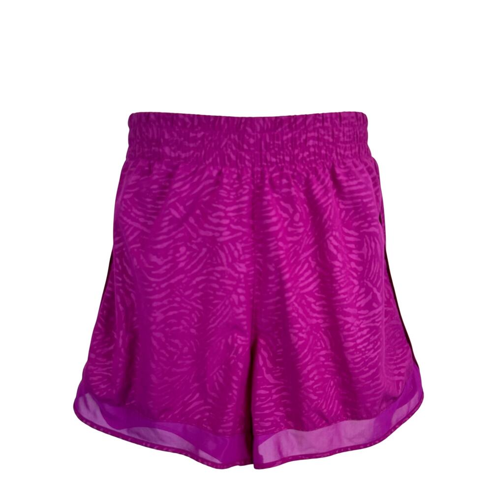 Athleta Printed Mesh Racer Athletic Run Shorts in Magenta 4" Inseam 2X